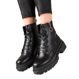 TRENDI Trappers Negri Cu Fermoar negru TRENDI Trappers Negri Cu Fermoar negru