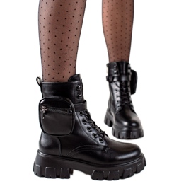 TRENDI Muncitori Negri Cu Buzunar negru