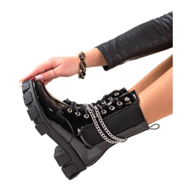 TRENDI Muncitori Lăcuiți Cu Lanțuri negru
