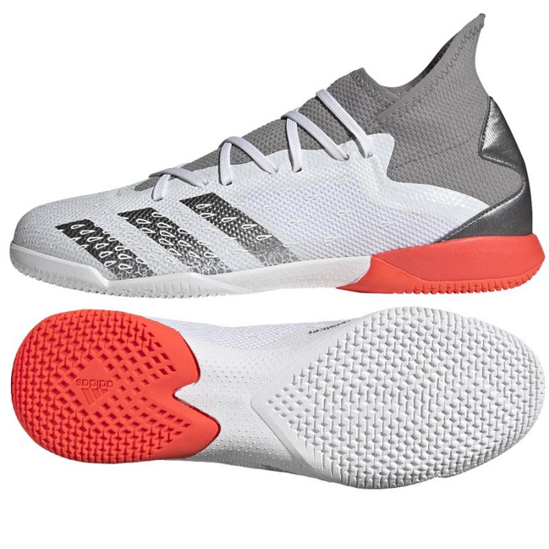 Adidas Predator Freak.3 In M FY6283 ghete de fotbal gri, alb gri