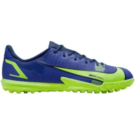 Pantofi de fotbal Nike Mercurial Vapor 14 Academy Tf Jr CV0822 474 albastru verde albastru