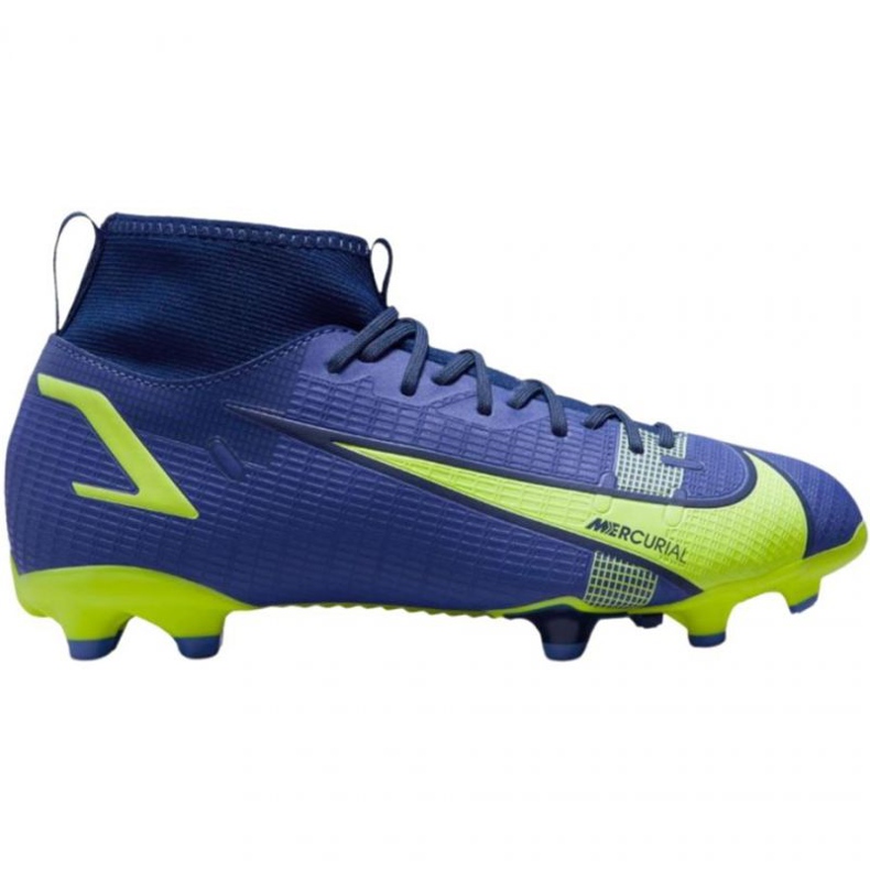 Pantofi de fotbal Nike Mercurial Superfly 8 Academy FG / MG Jr CV1127 474 regal, verde albastru