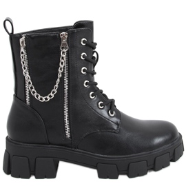 Cizme cu lanț Eline Black negru Cizme cu lanț Eline Black negru