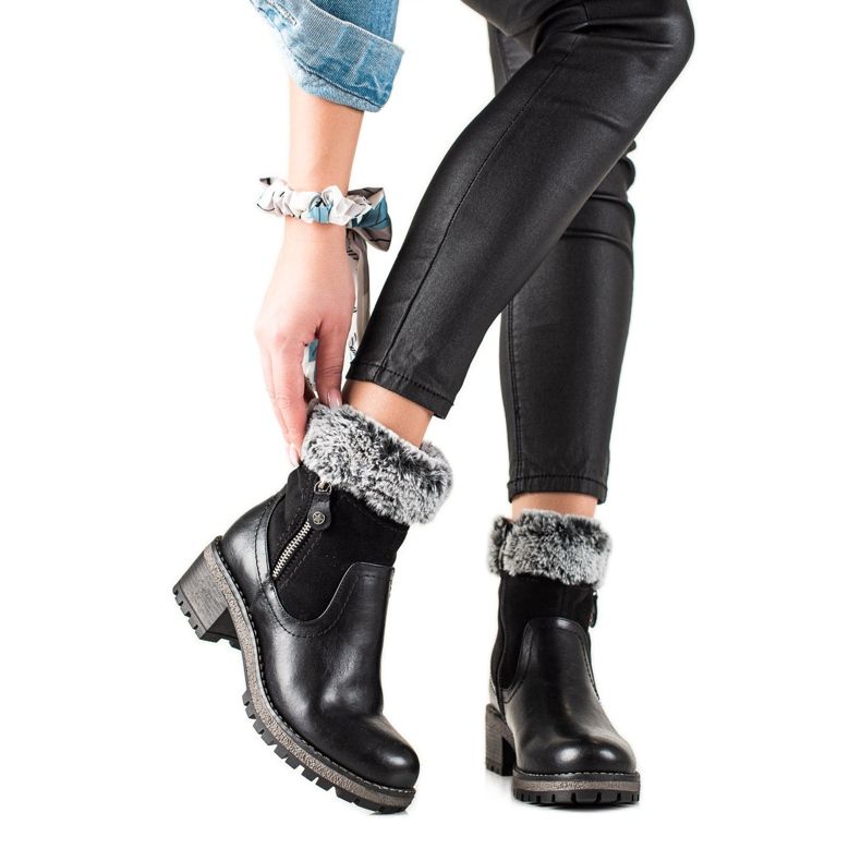 Goodin Cizme Casual Cu Blană negru