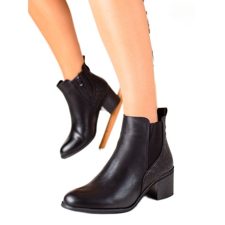 Evento Cizme clasice din piele ecologică negru Evento Cizme clasice din piele ecologică negru