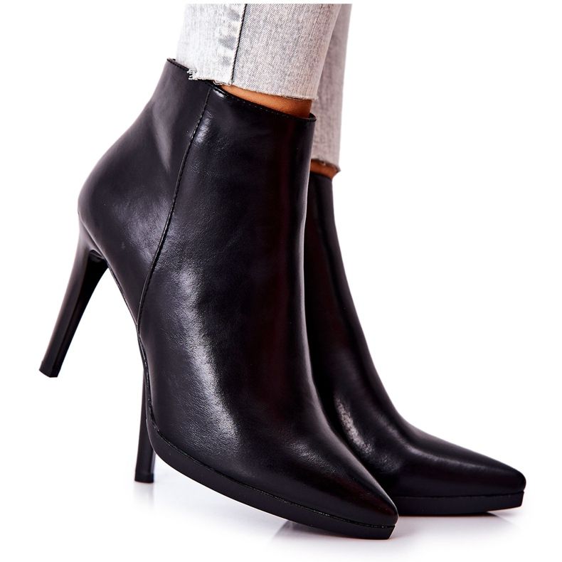 Cizme de damă cu toc înalt Sergio Leone BT501 negru