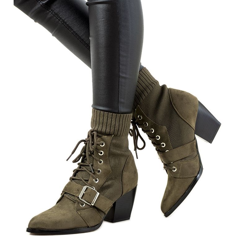 Cizme cu șosete verzi pentru femei de la Arenas kaki verde