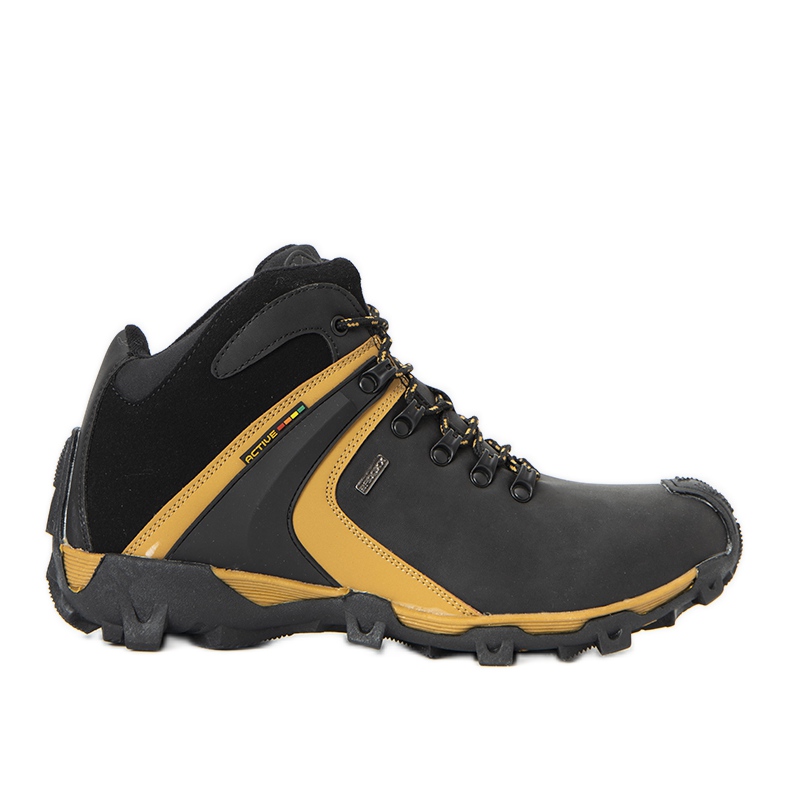 Pantofi sport izolați pentru bărbați Black Barry negru galben