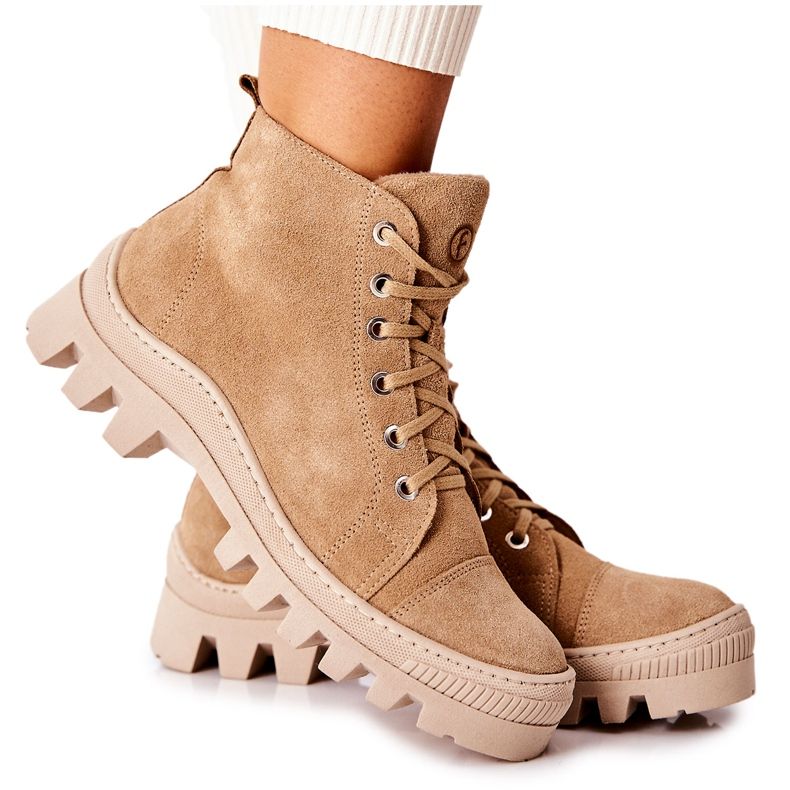 PF1 Ghete din piele intoarsa calda Pantofi Camel Madisson bej PF1 Ghete din piele intoarsa calda Pantofi Camel Madisson bej