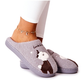 WJ1 Papuci caldi Reindeer Grey Jilly maro gri