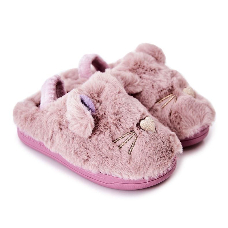 WJ1 Papuci Copii Pisici Cu Urechi Violet Tammy