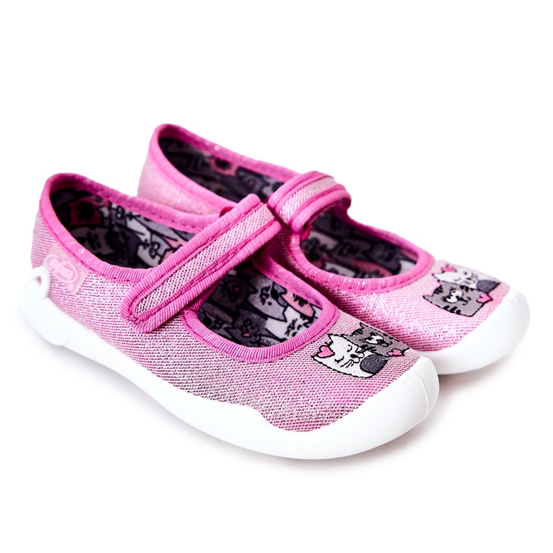 BEFADO S.A. Papuci balerina Befado Cats 114X465 Roz