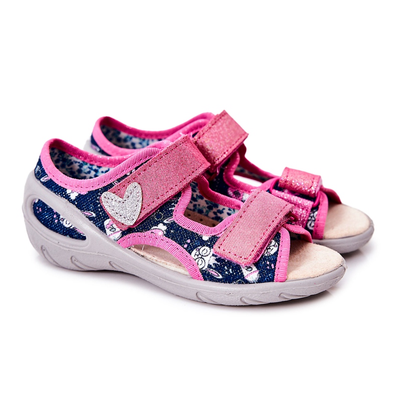 BEFADO S.A. Sandale Befado Cu Velcro 065X151 Bleumarin-Roz albastru marin