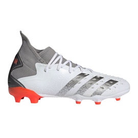 Ghete de fotbal Adidas Predator Freak.2 Fg M S24190 gri, alb gri Ghete de fotbal Adidas Predator Freak.2 Fg M S24190 gri, alb gri