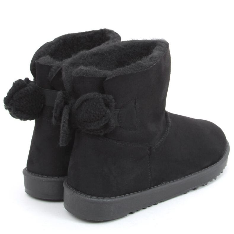 Emusy cu fundita de lână Kelly Black negru