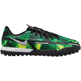 Pantofi de fotbal Nike Phantom GT2 Academy Tf Jr DM0739 003 multicolor verde Pantofi de fotbal Nike Phantom GT2 Academy Tf Jr DM0739 003 multicolor verde