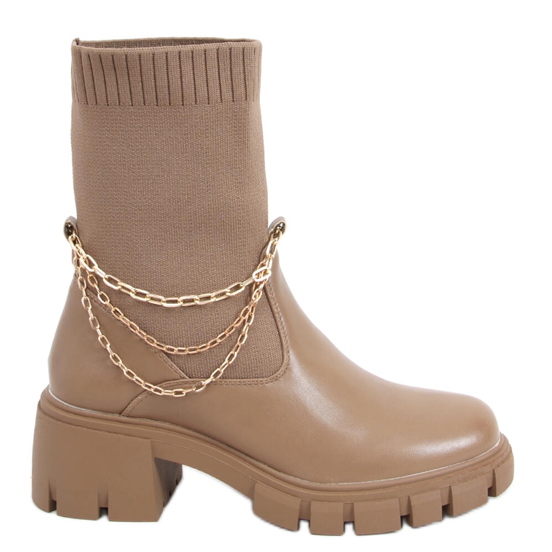 Cizme cu partea superioară a șosetei de la Grace Khaki kaki Cizme cu partea superioară a șosetei de la Grace Khaki kaki