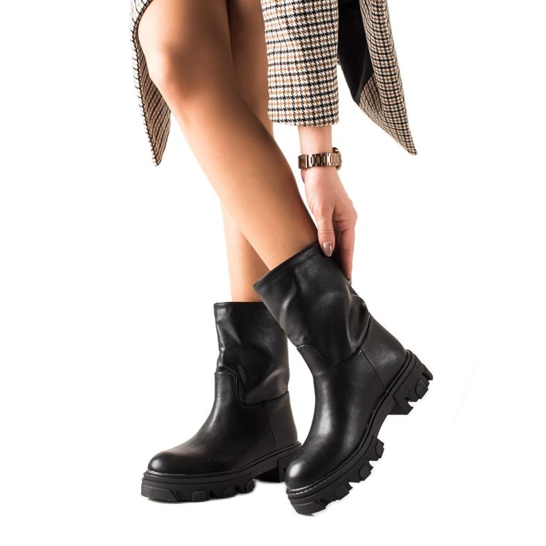 Seastar Muncitori negri cu slip-on negru