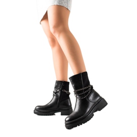 Sixth Sense Genți la modă cu lanț negru Sixth Sense Genți la modă cu lanț negru