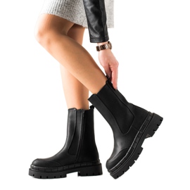 Seastar Cizme înalte cu piele ecologică negru Seastar Cizme înalte cu piele ecologică negru