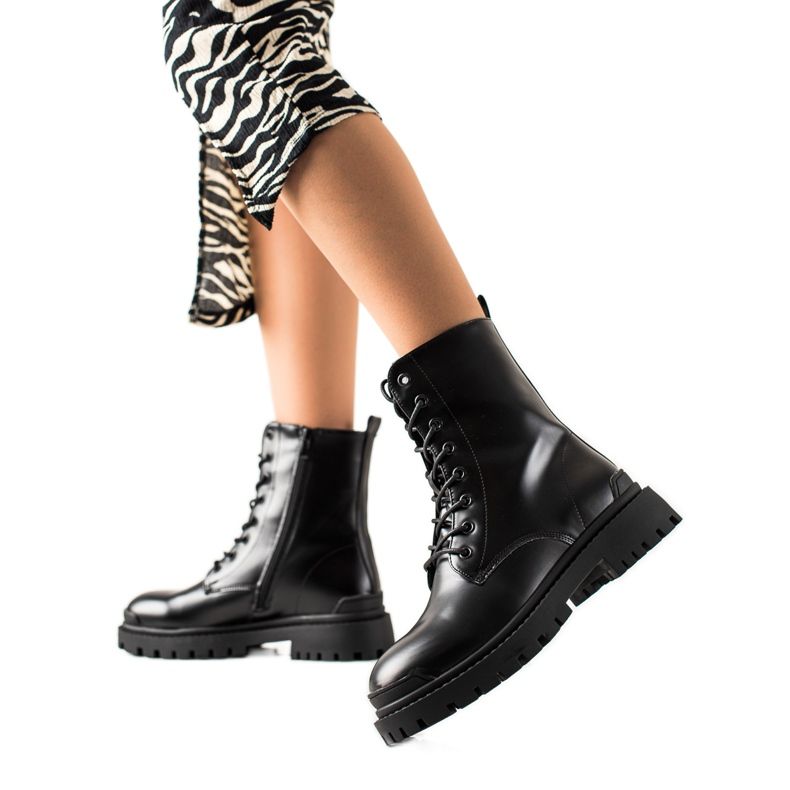 Bona Muncitori cu cordon cu piele ecologică negru