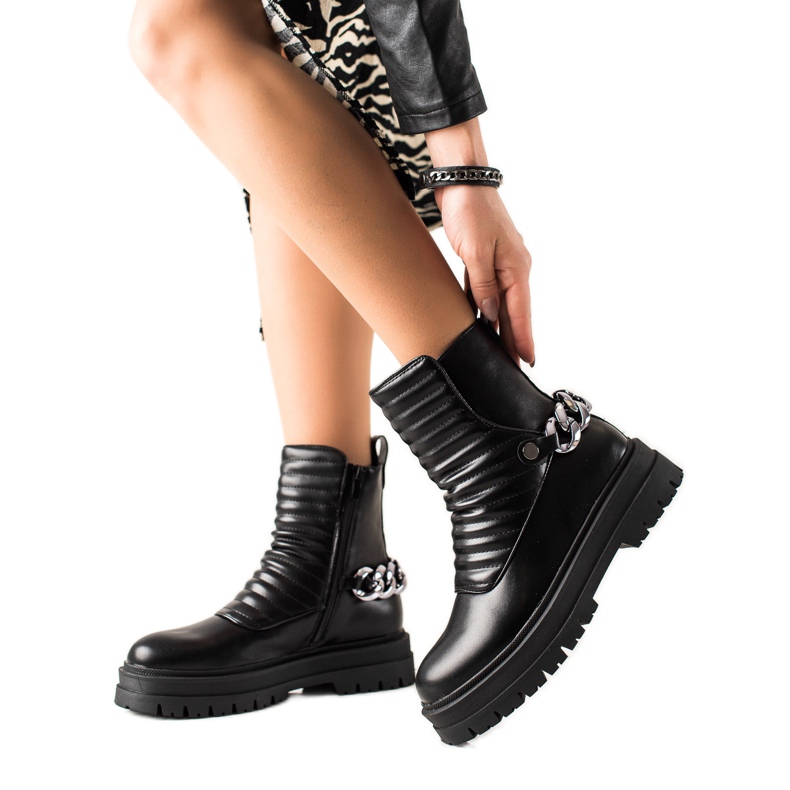 Bona Genți cu lanț elegante negru Bona Genți cu lanț elegante negru