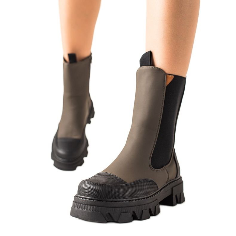 Seastar Cizme de modă de lucru kaki verde