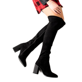 Goodin Cizme din piele de căprioară pe un stâlp negru