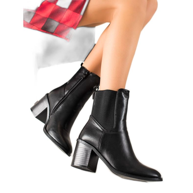 Laura Mode Ghete elegante negru Laura Mode Ghete elegante negru