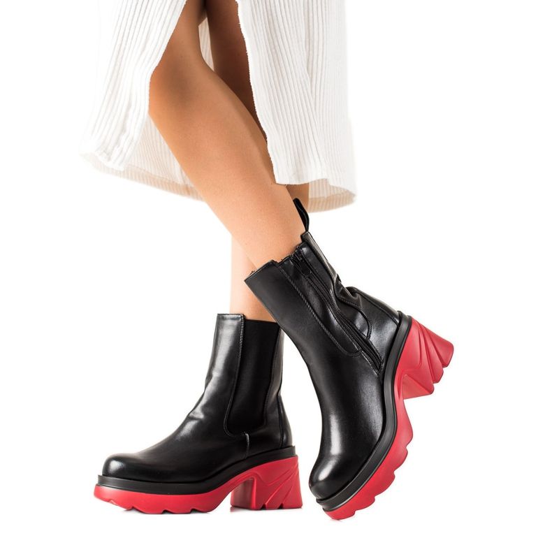 Seastar Cizme Cu Platformă Colorată negru Seastar Cizme Cu Platformă Colorată negru