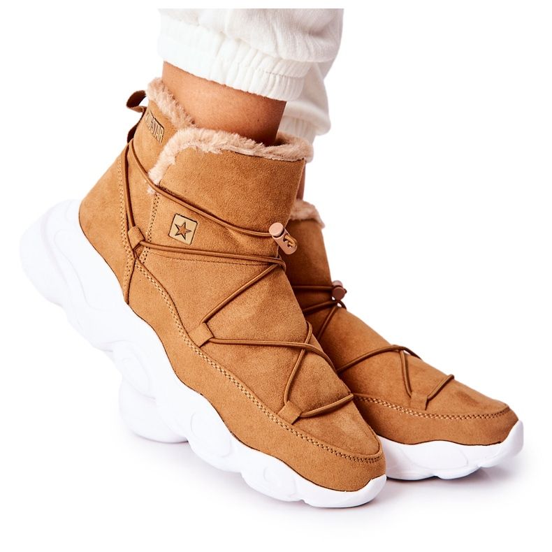 Cizme de zăpadă calde Big Star Camel II274266 bej galben Cizme de zăpadă calde Big Star Camel II274266 bej galben