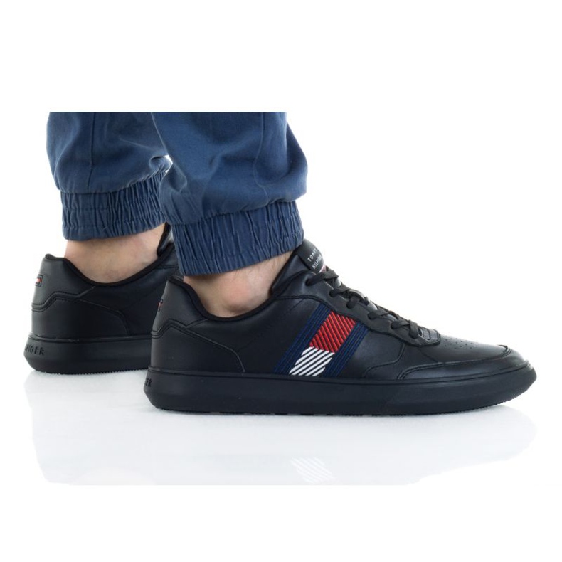 Nike Tommy Hilfiger Essential Leather Cupsole Evo M FM0FM03904 negru