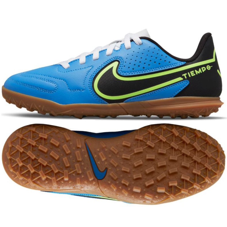 Pantofi de fotbal Nike Tiempo Legend 9 Club Tf Jr DA1334 403 multicolor albastru