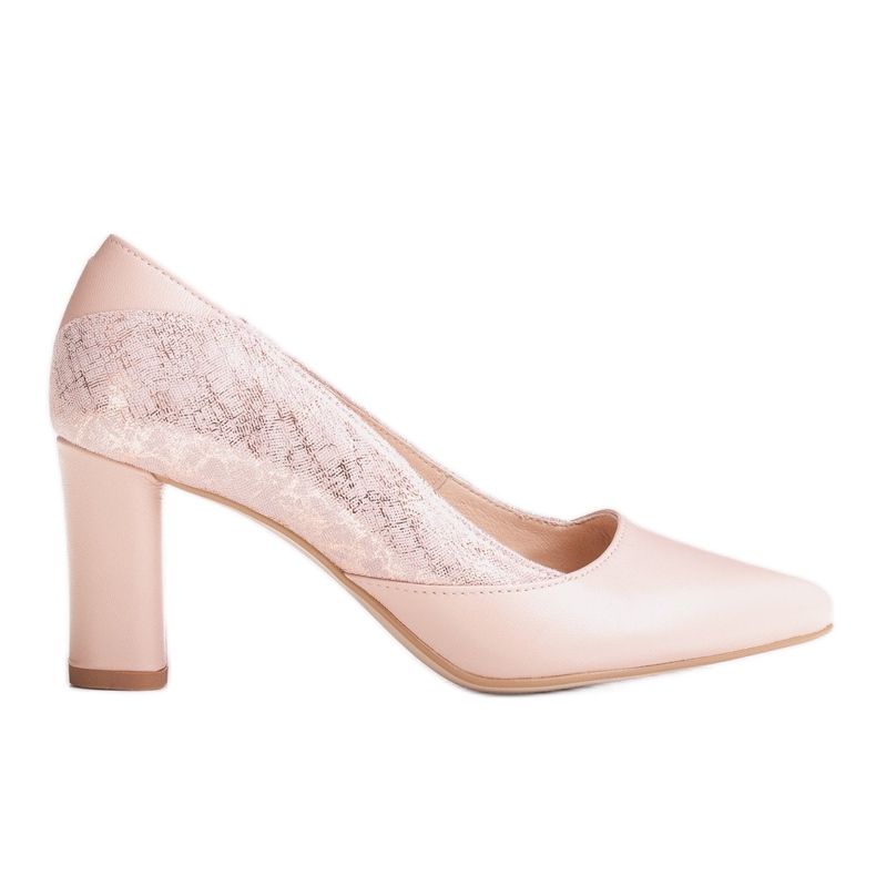 Marco Shoes Pompe de dama de culoare roz pudrat