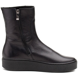 Marco Shoes Cizme confortabile 1433B Marco cu fund plat negru Marco Shoes Cizme confortabile 1433B Marco cu fund plat negru