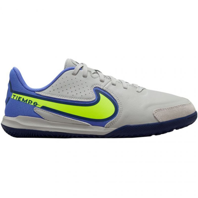 Pantofi de fotbal Nike Tiempo Legend 9 Academy Ic Jr DA1329 075 verde, albastru, gri / argintiu nuanțe de gri
