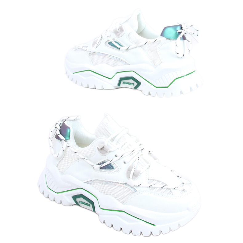 Antrenori Berta White alb verde Antrenori Berta White alb verde