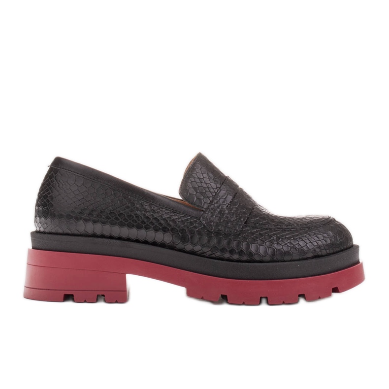 Marco Shoes Mocasini cu talpa groasa negru