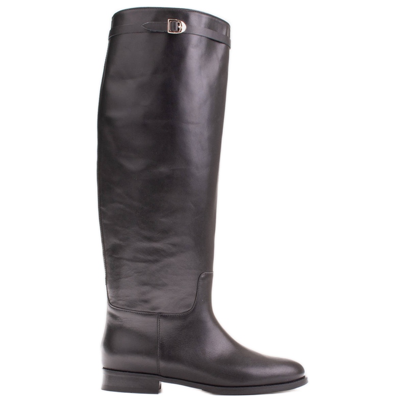 Marco Shoes Cizme de piele pentru un vițel lat negru