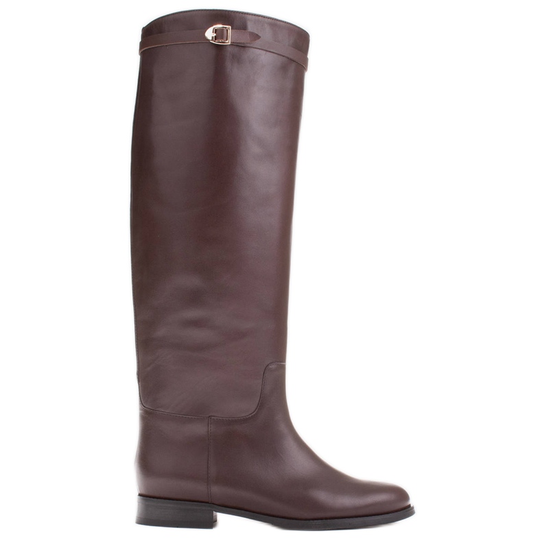 Marco Shoes Cizme de piele pentru un vițel lat maro