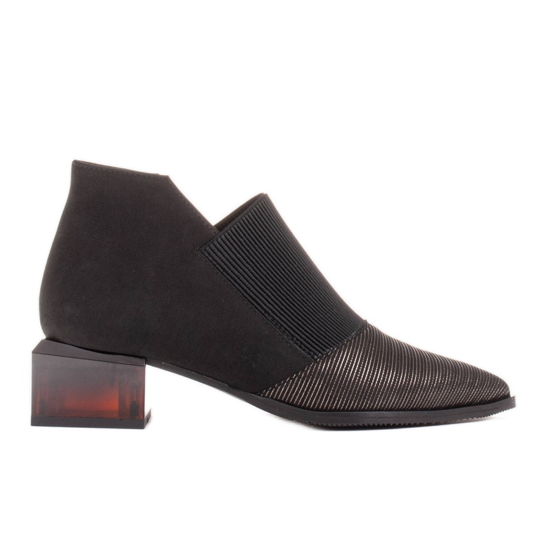 Marco Shoes Cizme din nubuck cu cauciuc in partea superioara negru