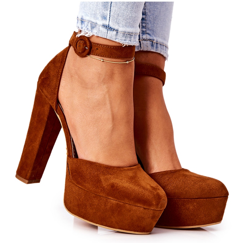 WS1 Pompe Pe O Platformă Post Camel Netel Suede maro