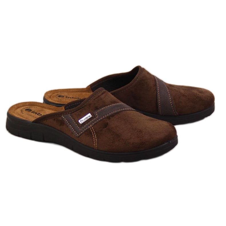 Papuci de casa Inblu M ARC7A maro