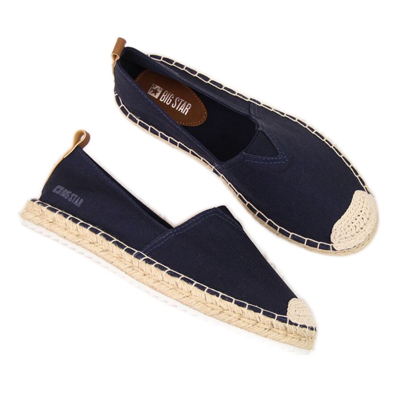 Espadrile din material textil Big Star W HH274500 bleumarin bej albastru marin
