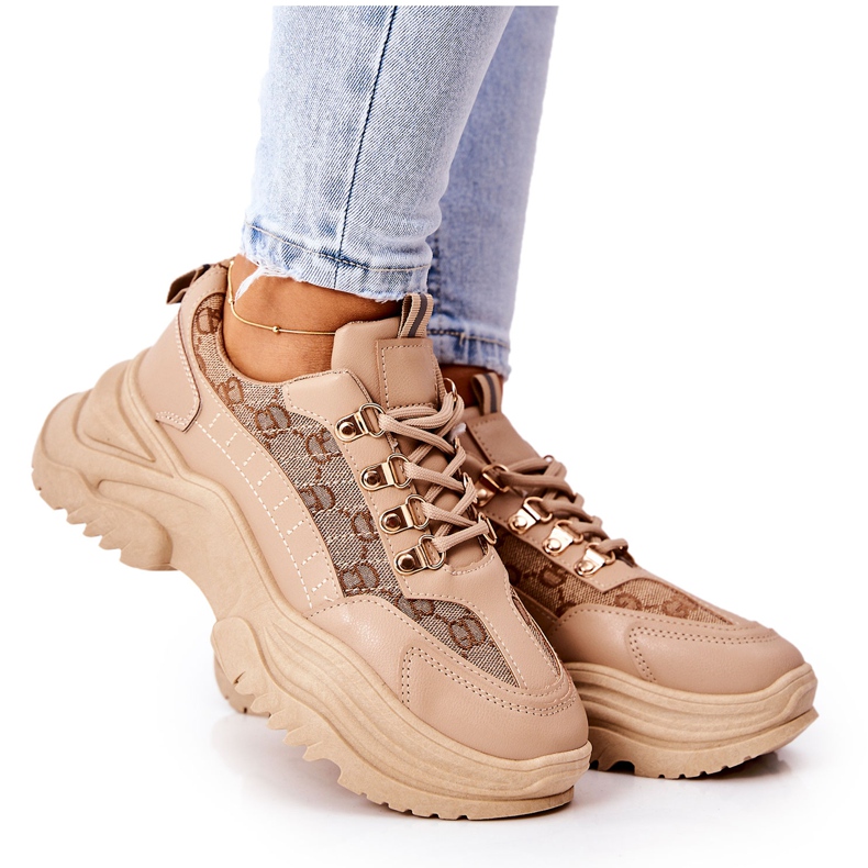 PM1 Pantofi Sport Pe Platforma Flynn Bej