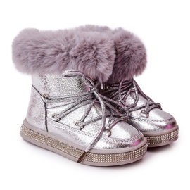 FR1 Cizme De Zapada Copii Cu Blana Silver Grandis argint FR1 Cizme De Zapada Copii Cu Blana Silver Grandis argint