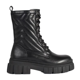 Trappers cu model matlasat negru Trappers cu model matlasat negru