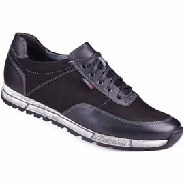 Kampol Pantofi casual barbati piele 31/3 negri negru