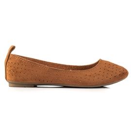 TRENDI Balerini confortabili ajurat maro TRENDI Balerini confortabili ajurat maro