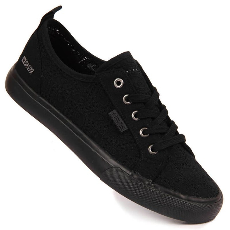 Adidași din dantelă Big Star W JJ274064 negri negru